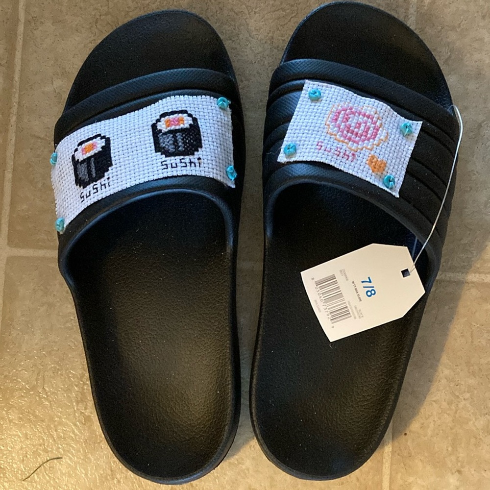 NEW Sushi Lovers hand sewn slides